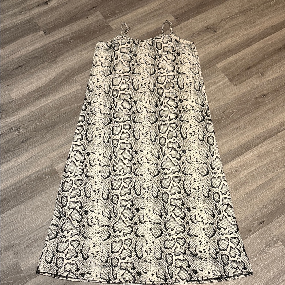 Chic Snake Print A-Line Skirt